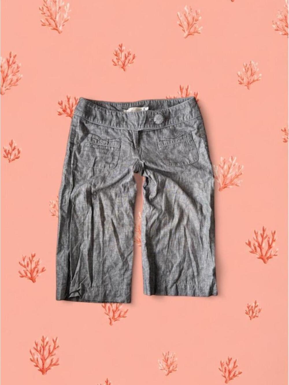 Dynamite grey long cotton/linen shorts